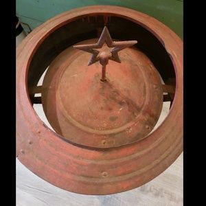 Antique Galvanized Cupola Red Paint Star Merchant